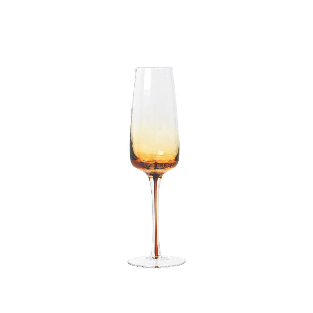 Amber Champagne glass