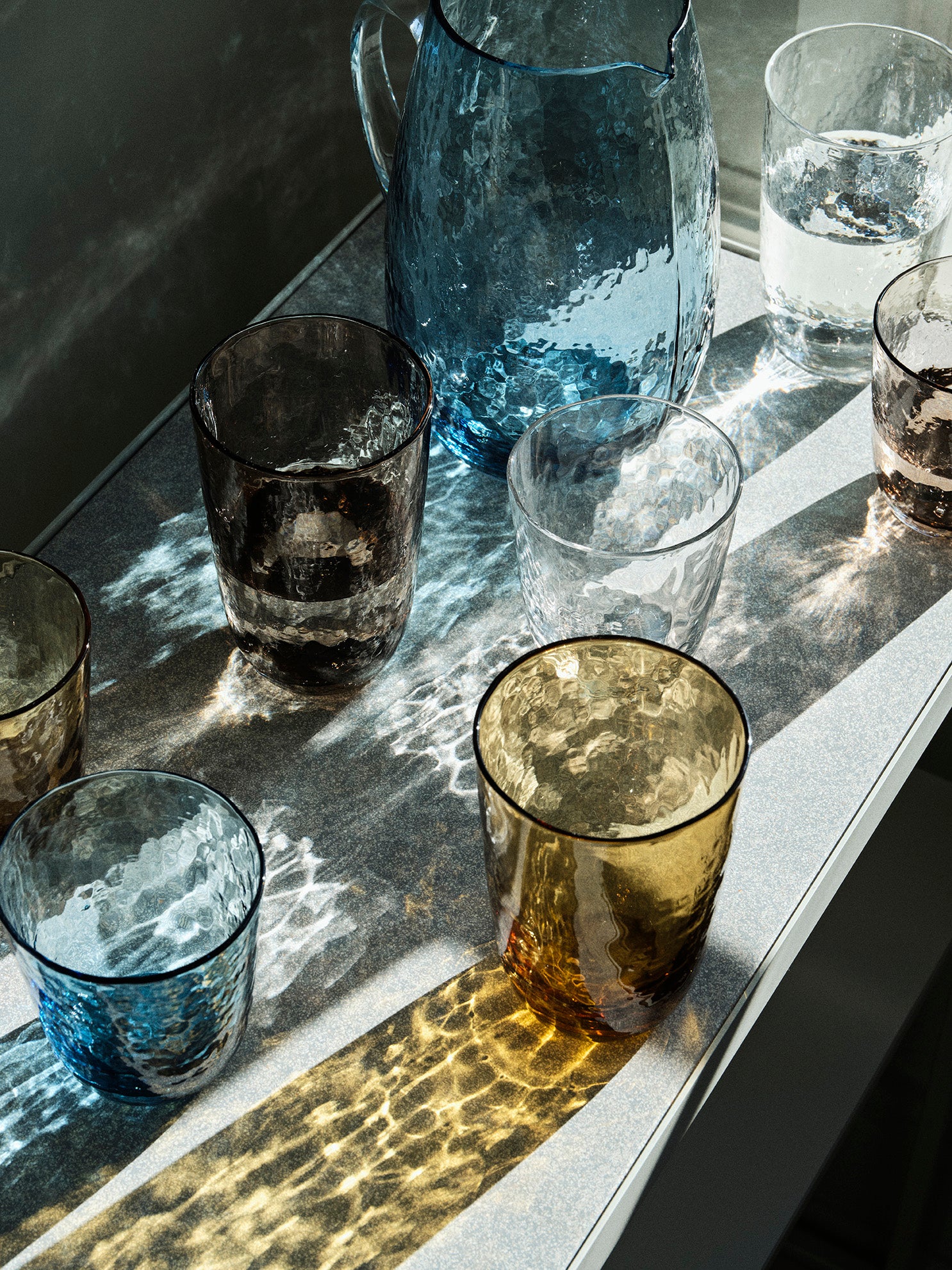 Hammered Glas