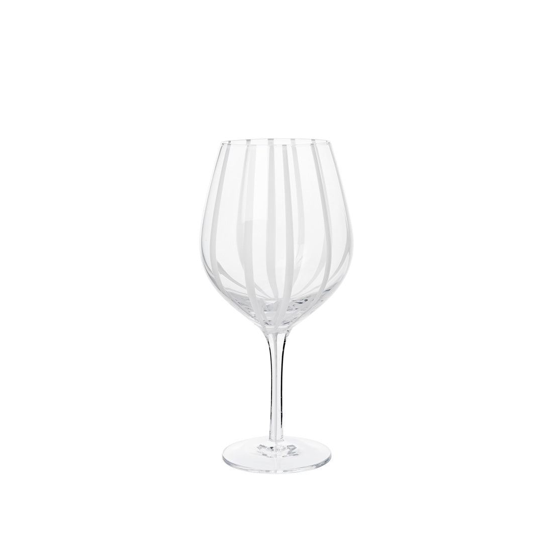 Stripe Red wine glass
