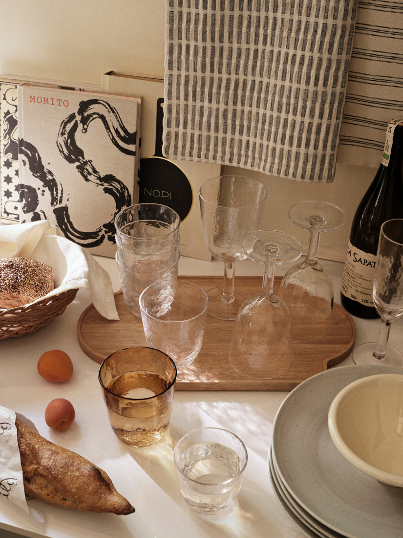 Hammered Red Wine Glass