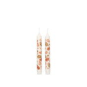 Forest Leaves Taper Candle with Print