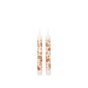 Forest Leaves Taper Candle with Print