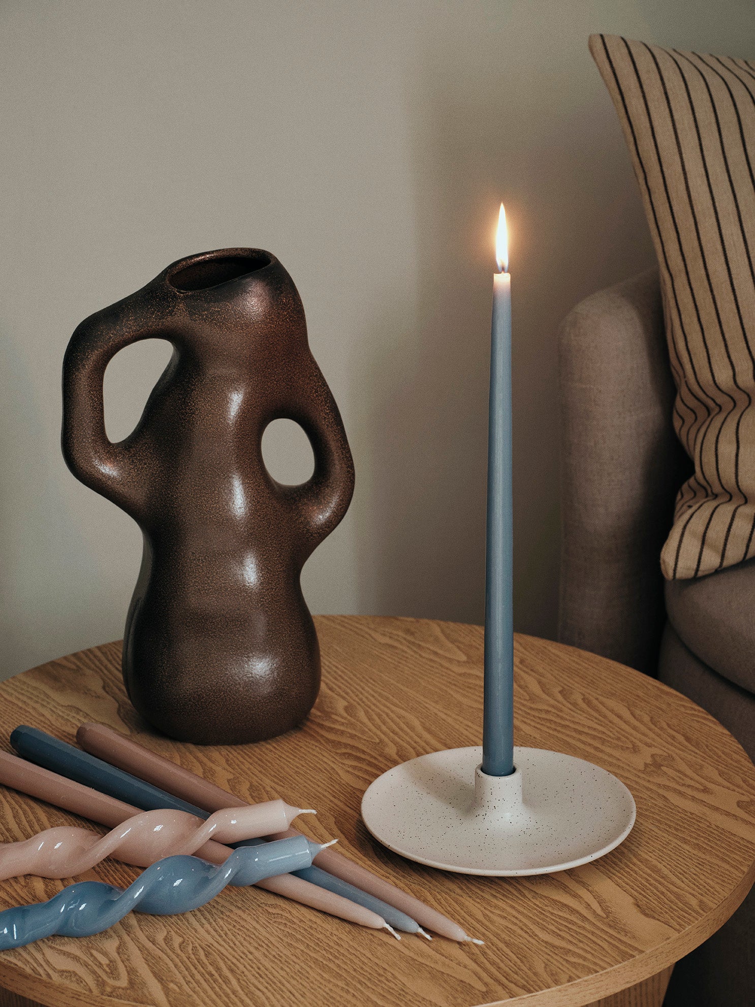 Smooth Glossy Taper Candle