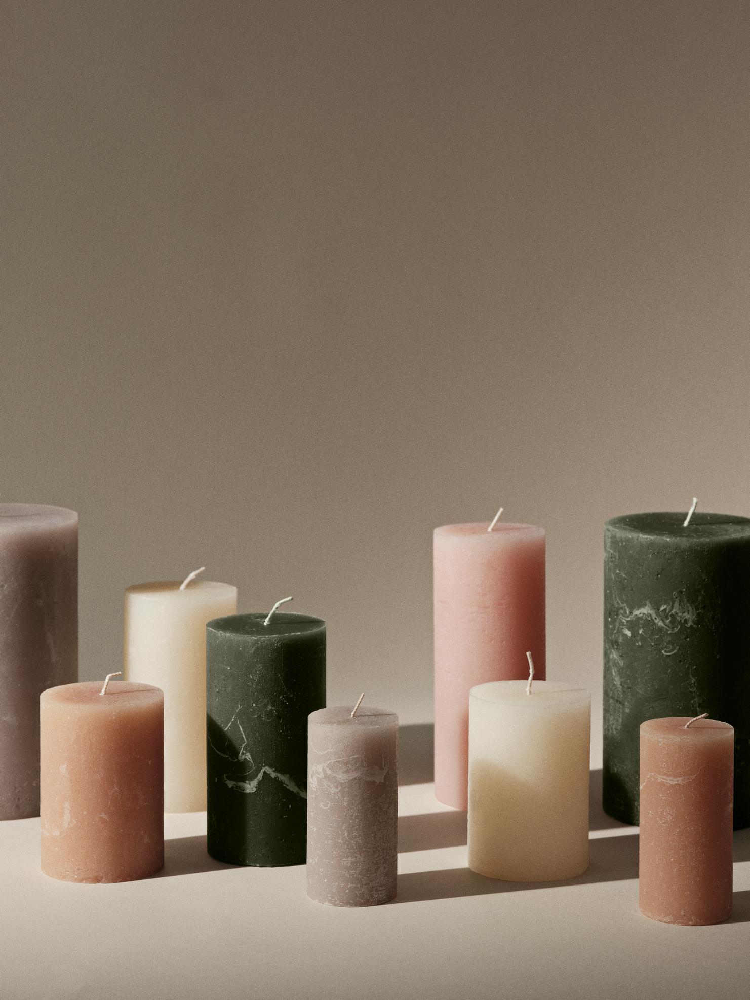 Rustic Pillar Candle