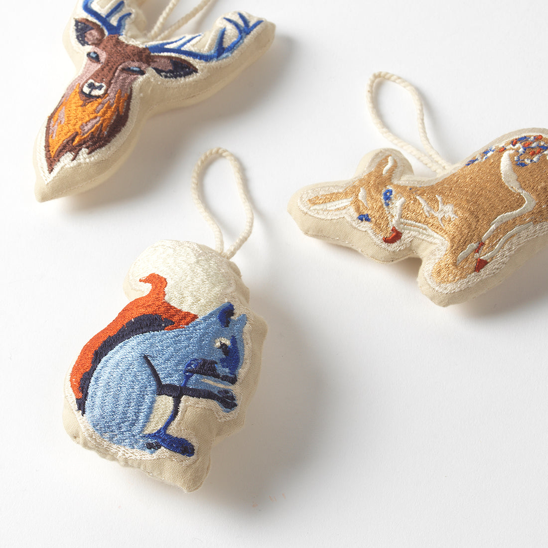 Reindeer Embroidered Ornament 