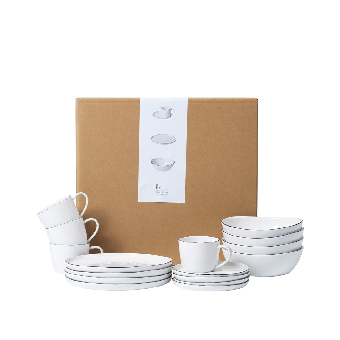 Salt Set de vaisselle pour quatre