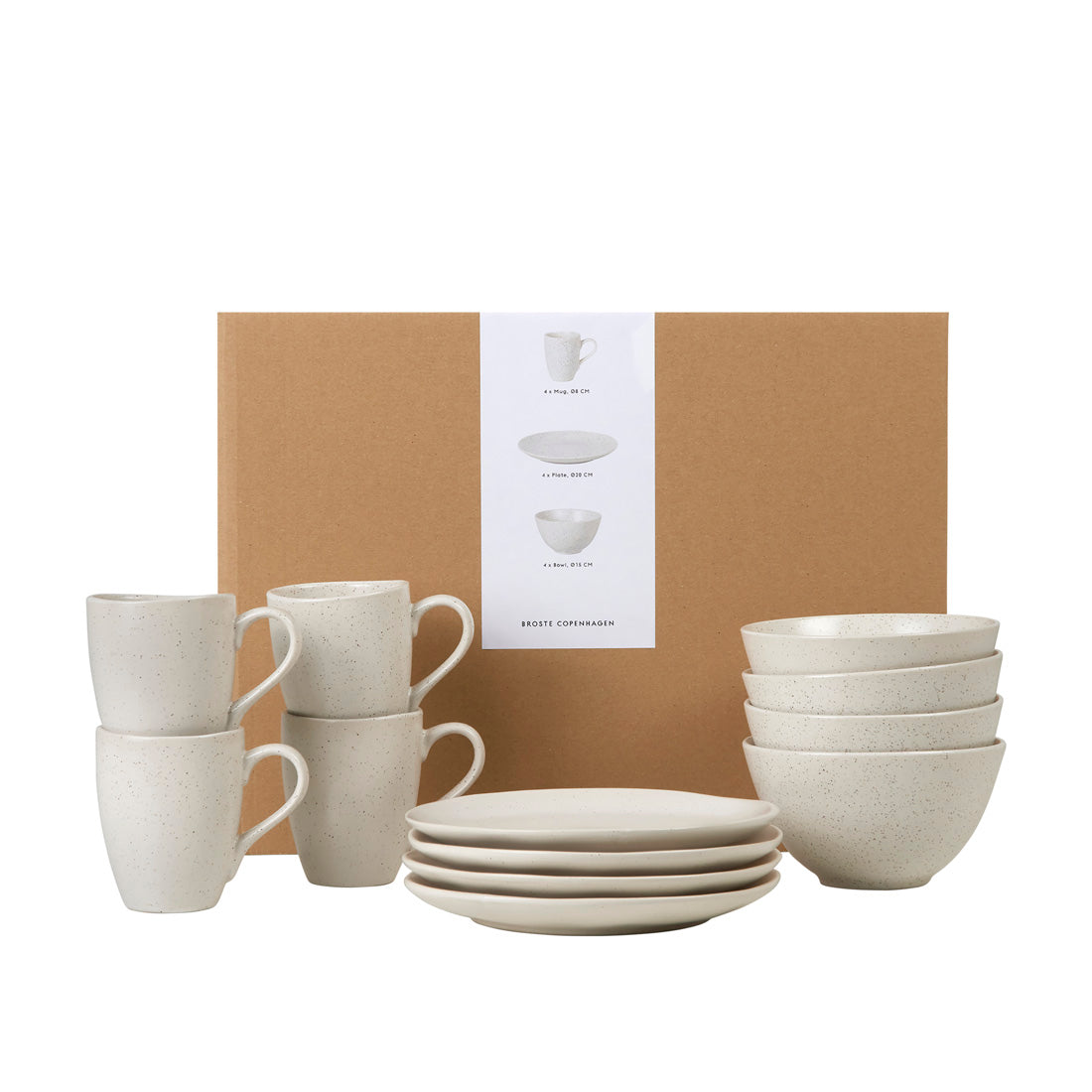 Nordic Vanilla Set de vaisselle pour quatre