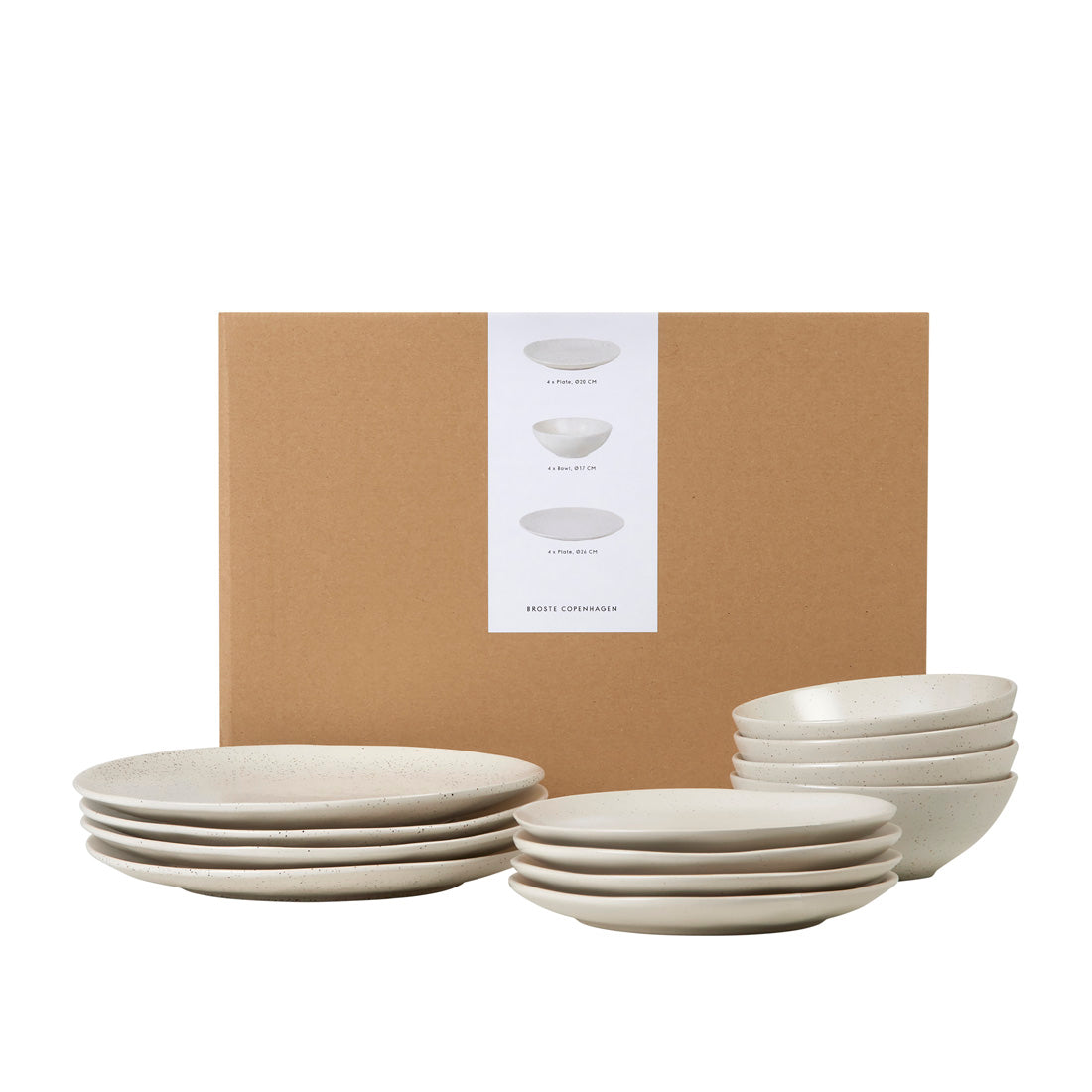 Nordic Vanilla Set de vaisselle pour quatre