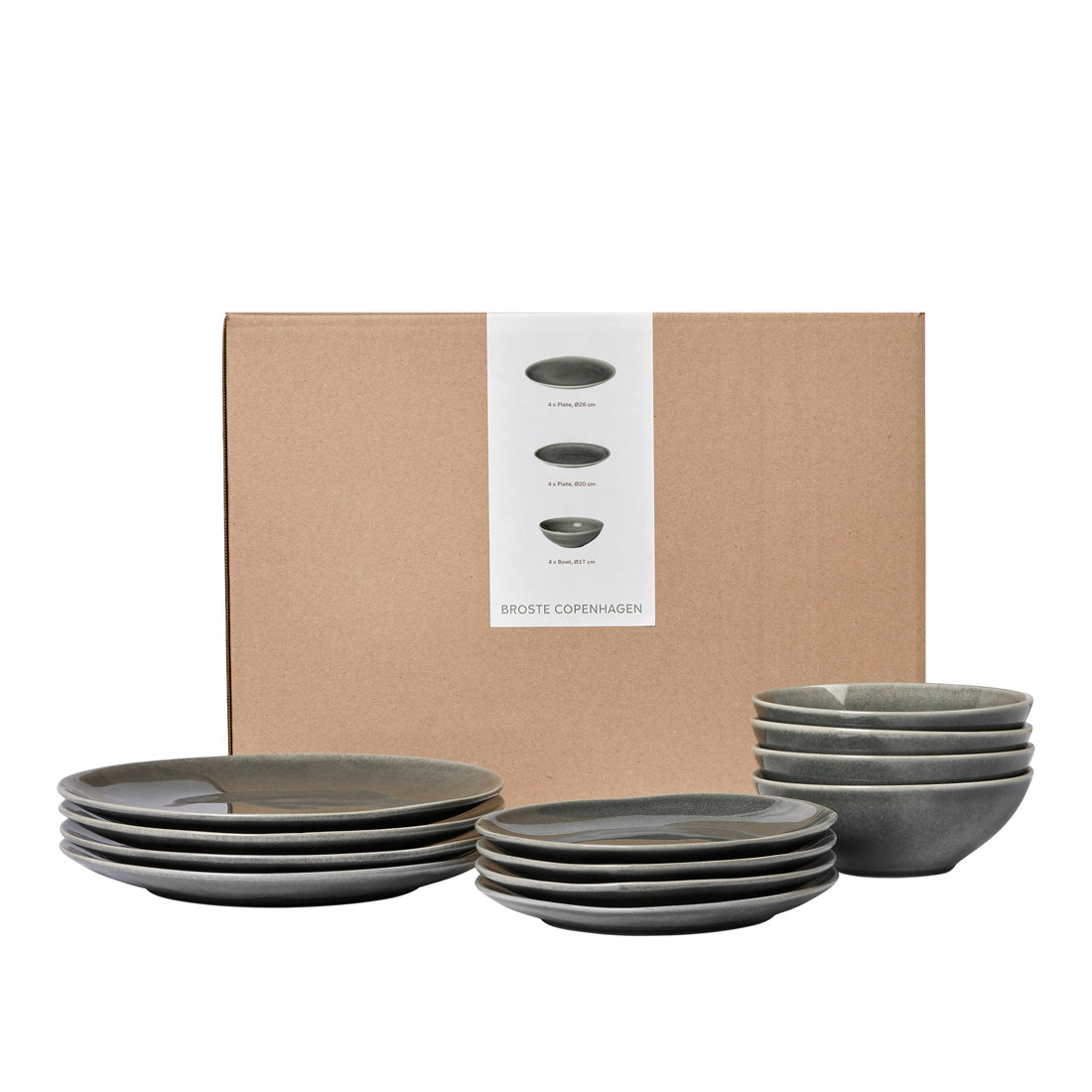 Nordic Rain Dinner Set for Four